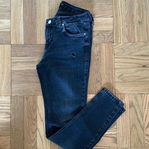 EUC Zara Blue Mid Rise Skinny Jeans